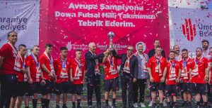 Down Sendromlu Futsal Milli Takımıyla İtalya’ya gitmeden önce bir araya