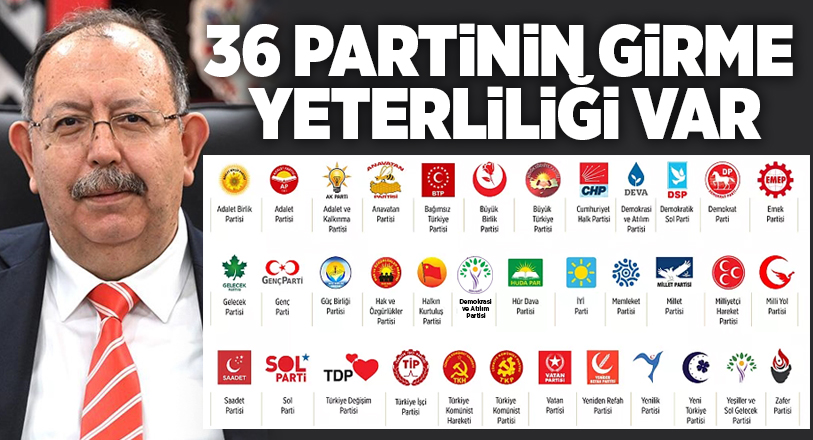 YSK Başkanı açıkladı! İşte yerel seçime katılacak 36 siyasi parti..