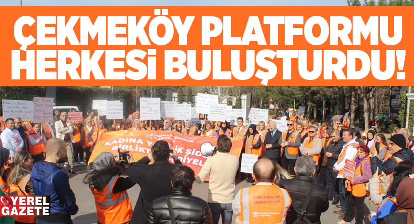 Şiddetin her türlüsüne ‘Hayır’ diye ses yükselten Çekmeköy Sevenler Platformu,