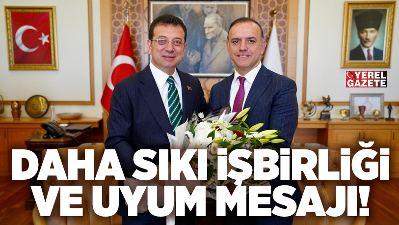 Sancaktepe Belediye Başkanı Alper Yeğin’i makamında tebrik eden İBB Başkanı