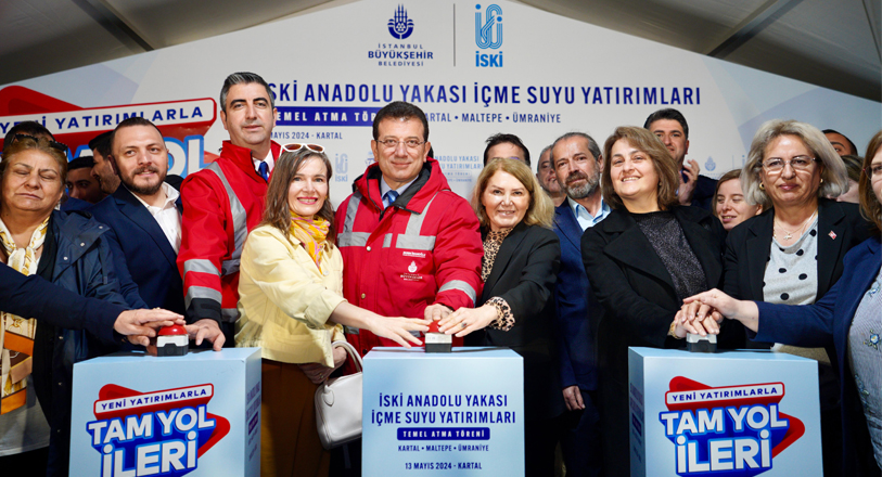 İBB Başkanı Ekrem İmamoğlu, ‘İSKİ Anadolu Yakası İlçeleri Yatırımları Temel