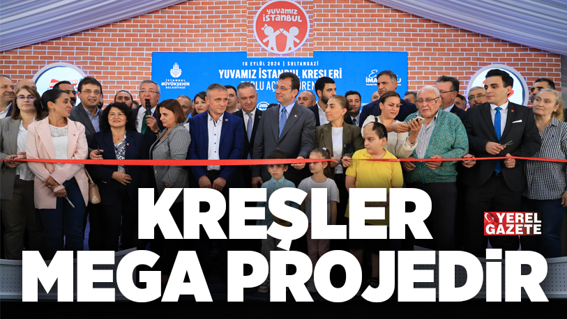 İBB Başkanı Ekrem İmamoğlu, yapımı tamamlanan 21 Yuvamız İstanbul Kreşinin