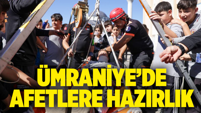 Ümraniye Belediyesi Afet İşleri Müdürlüğü ekipleri, olası bir afet durumunda ortaya