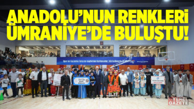 Ümraniye Belediyesi tarafından düzenlenen Halk Oyunları Yarışması’nda 14 okuldan yaklaşık