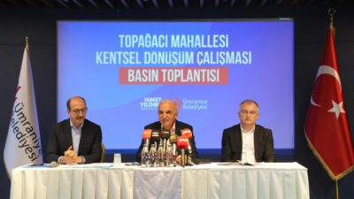 Ümraniye Belediye Başkanı İsmet Yıldırım, Topağacı Mahallesi’nde yürütülen kentsel dönüşüm