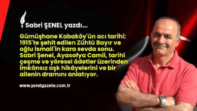 Gümüşhane Kabaköy Ayasofya Camii’nin tarihi ve yanındaki anılar çeşmesi. Köy