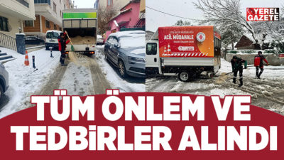 İstanbul genelinde etkisini gösteren aktif kar yağışı nedeniyle Ümraniye Belediyesi,