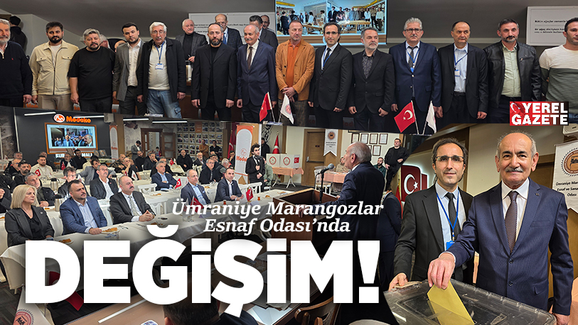 Bayrak değişimiyle olağan genel kurulunu gerçekleştiren Ümraniye Marangozlar Esnaf Odası’nda