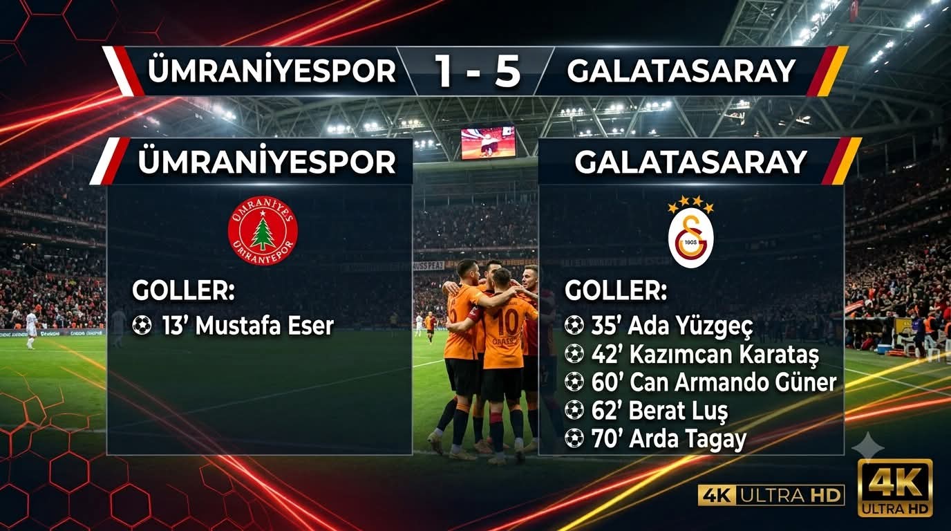 Galatasaray, yeni sezonun ilk hazırlık maçında 1. Lig ekiplerinden Ümraniyespor