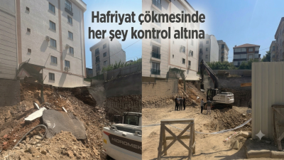 Çekmeköy’de inşaat temel kazısı sırasında çökme meydana geldi. Konuya ilişkin