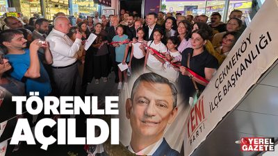 Yeni Parti Çekmeköy İlçe Başkanlığı binası, İstanbul İl Başkanı Özgür