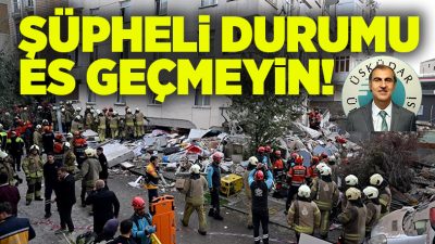 Maltepe’de 7 katlı bir binanın üç katında meydana gelen çökmeyi