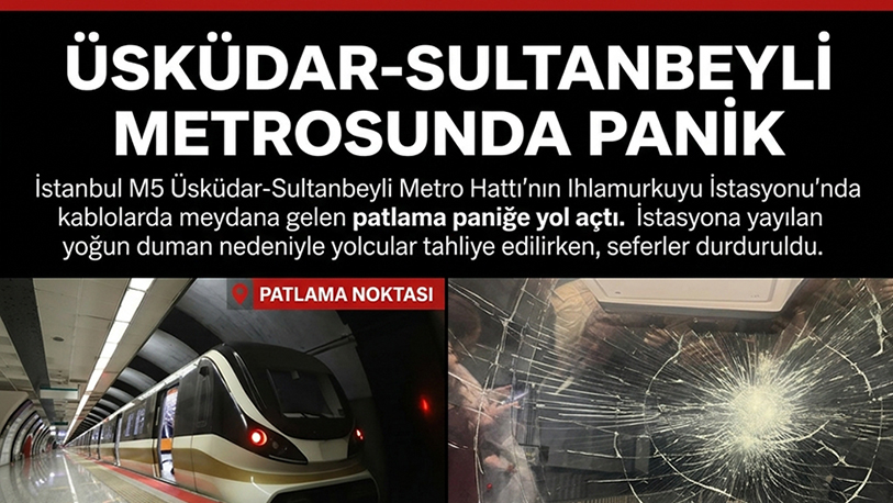 İstanbul M5 Üsküdar-Sultanbeyli Metro Hattı’nın Ihlamurkuyu İstasyonu’nda kablolarda meydana gelen