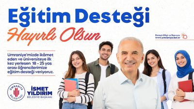 Ümraniye Belediyesi, üniversiteye yerleşen gençlerin başarılarını eğitim desteğiyle taçlandırıyor. 2026-2027