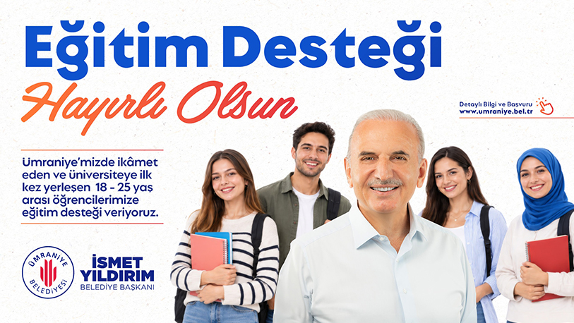 Ümraniye Belediyesi, üniversiteye yerleşen gençlerin başarılarını eğitim desteğiyle taçlandırıyor. 2026-2027